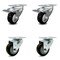 Service Caster 3 Inch Black Polyurethane Wheel Swivel Top Plate Caster Total Lock Brakes, 2PK SCC-TTL20S314-PPUB-BLK-2-S-2 - alternate 5